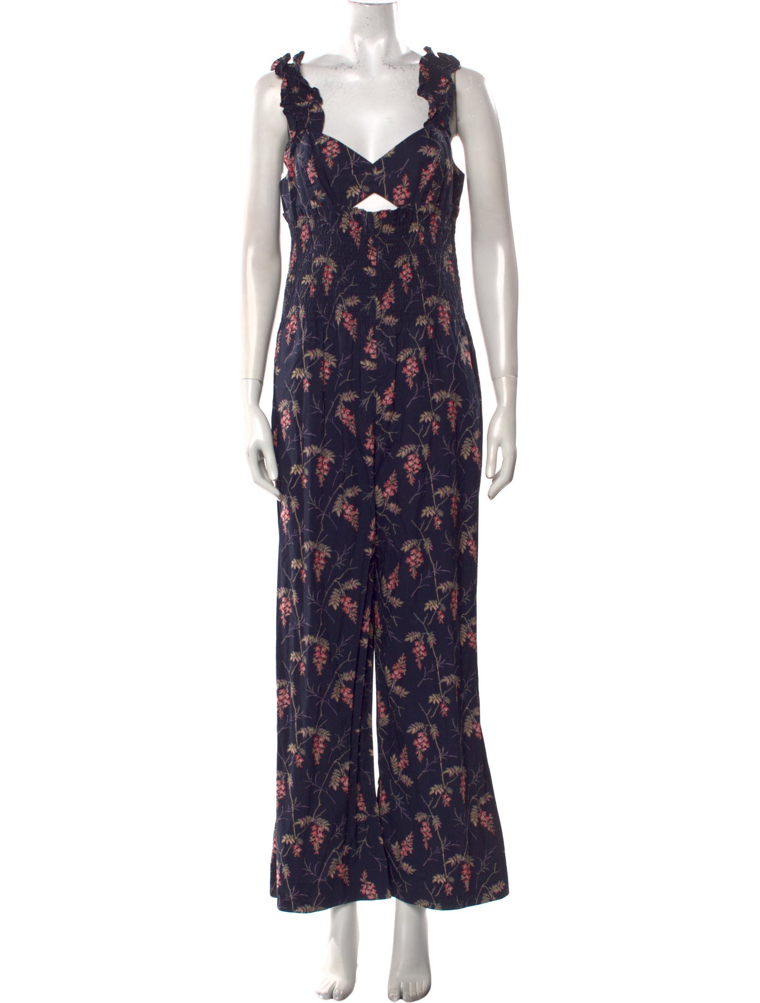 Rebecca Taylor Floral Print V-Neck Jumpsuit w/ Tags