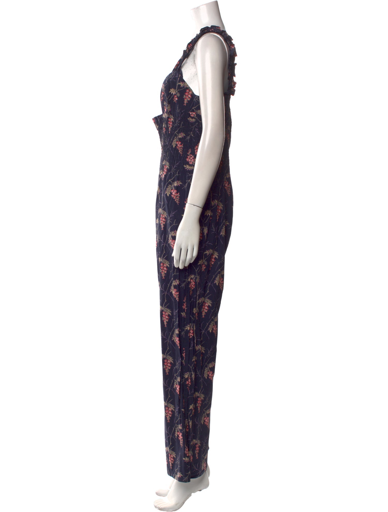Rebecca Taylor Floral Print V-Neck Jumpsuit w/ Tags