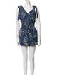 Rebecca Taylor Printed V-Neck Romper