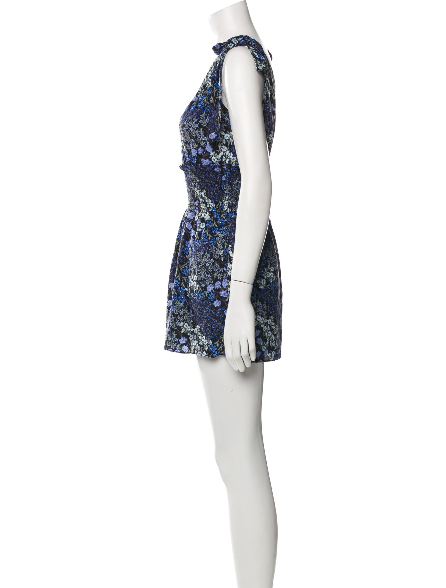 Rebecca Taylor Printed V-Neck Romper