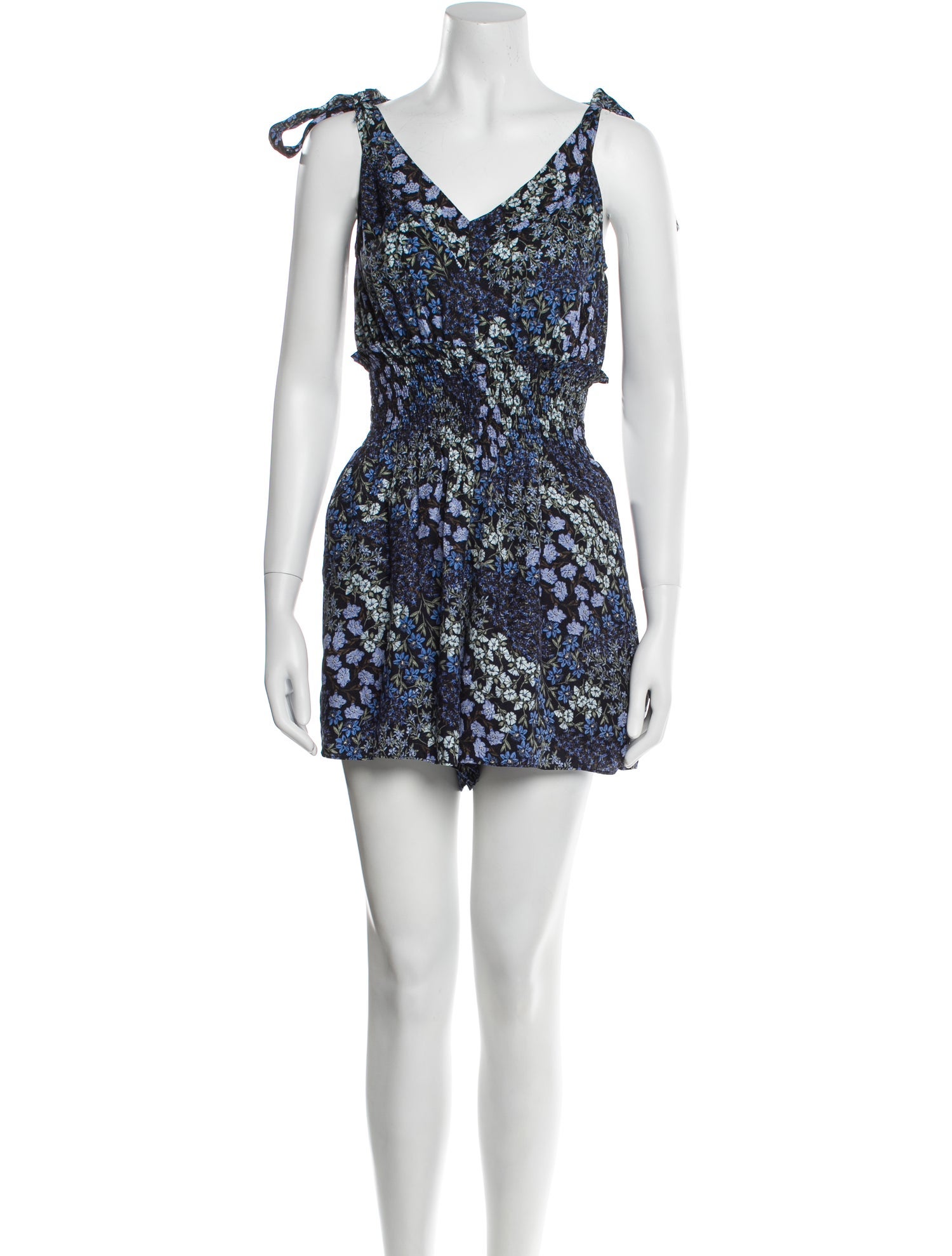 Rebecca Taylor Silk Floral Print Romper