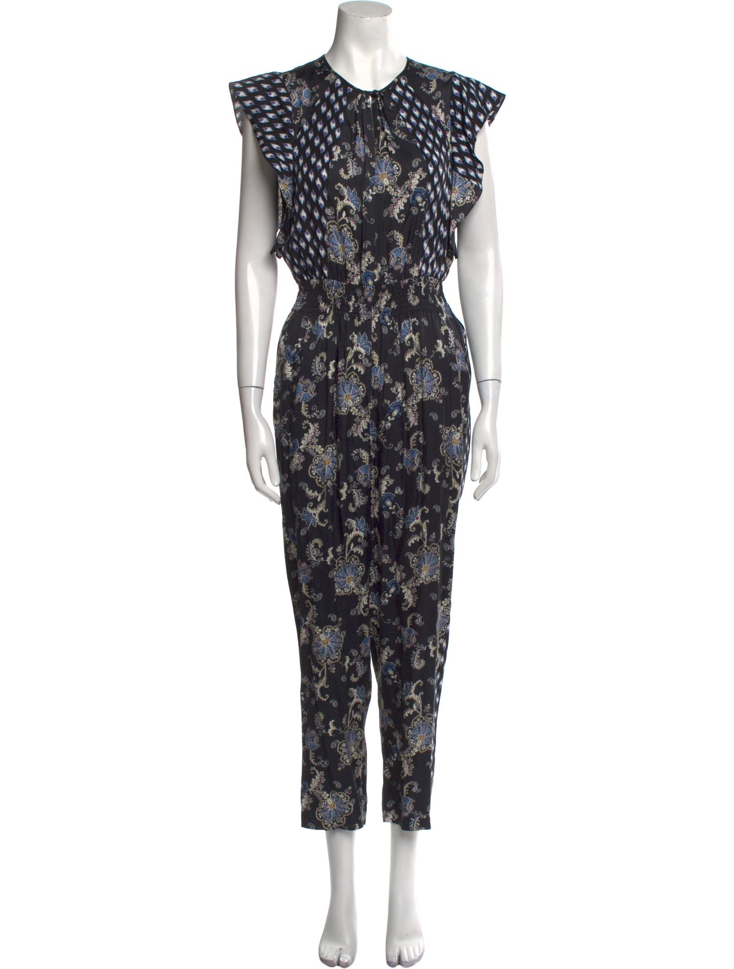 Rebecca Taylor Silk Printed Jumpsuit