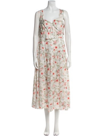 Rebecca Taylor Dresses Floral Print Long Dress L