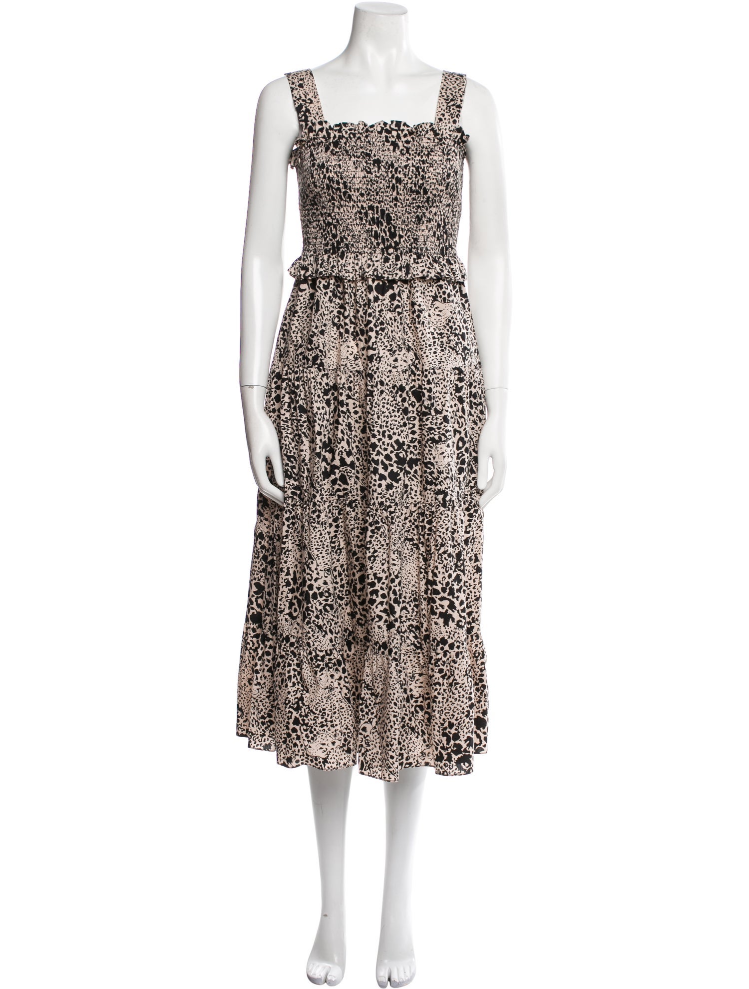 Rebecca Taylor Floral Print Midi Length Dress