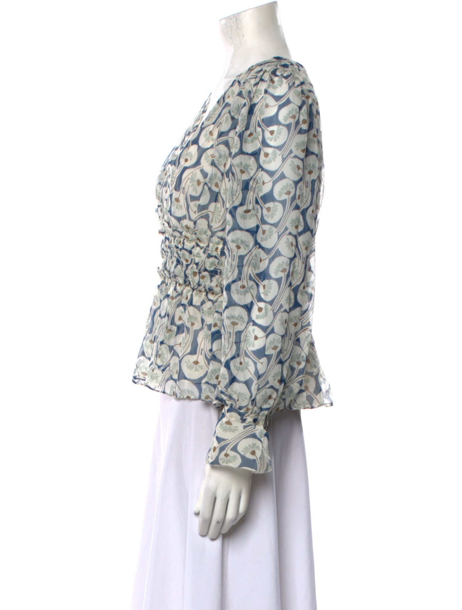 Rebecca Taylor Silk Floral Print Blouse w/ Tags