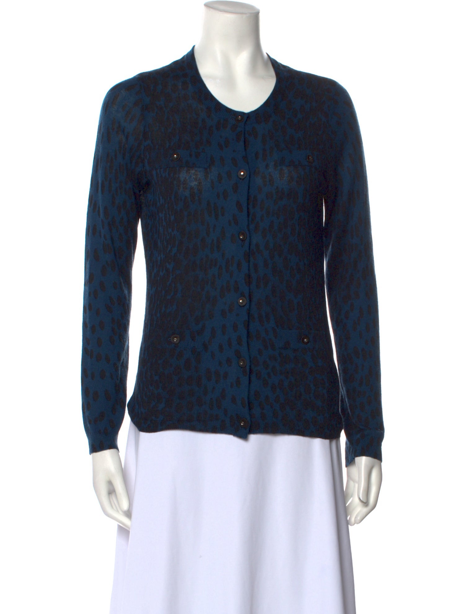 Rebecca Taylor Silk Polka Dot Print Sweater