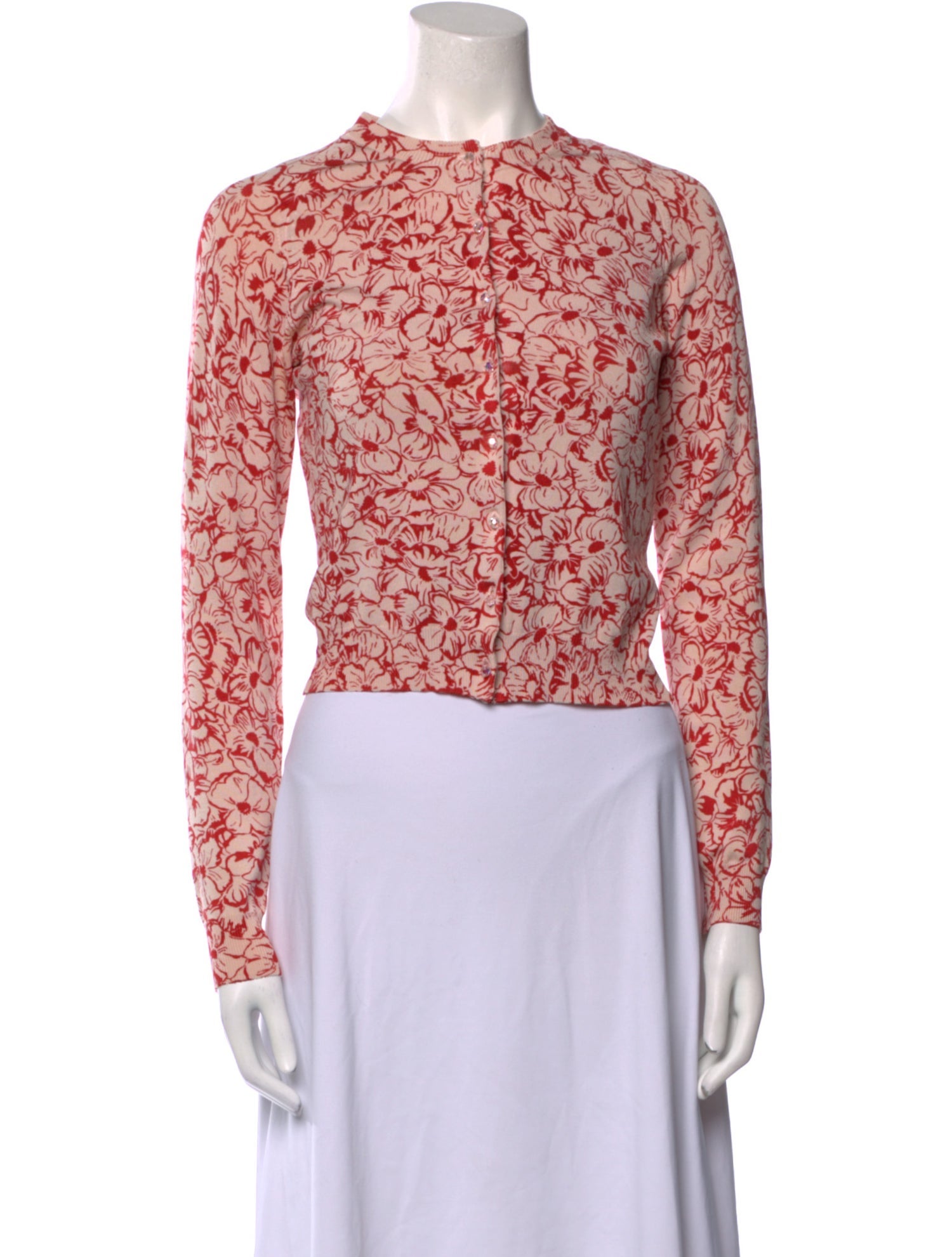 Rebecca Taylor Printed Crew Neck Sweater