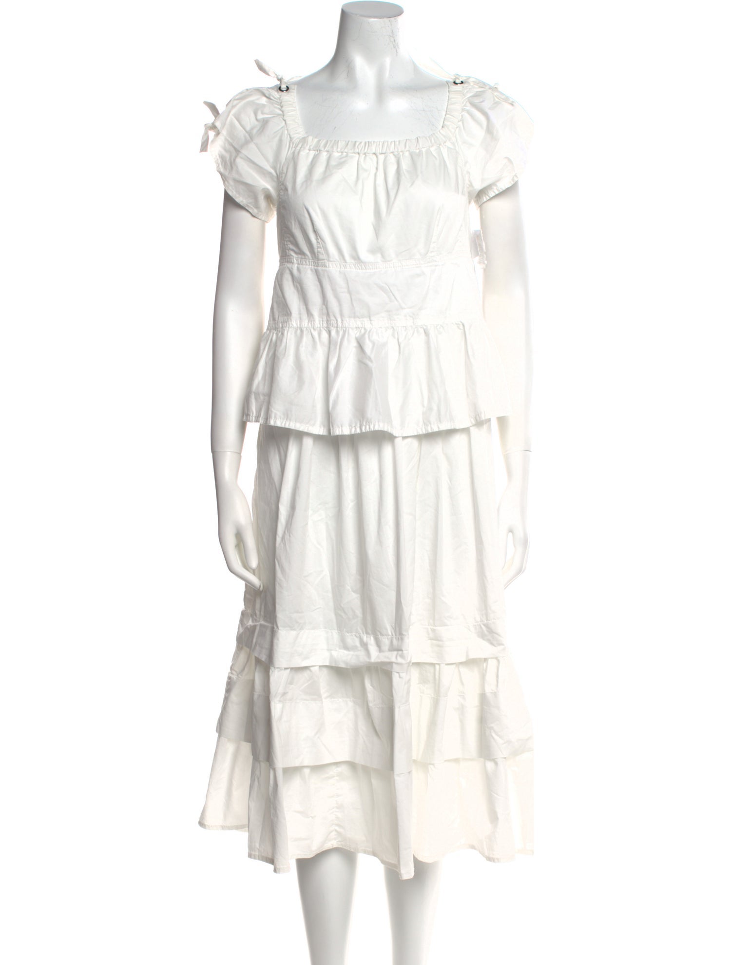 Rebecca Taylor Square Neckline Midi Length Dress