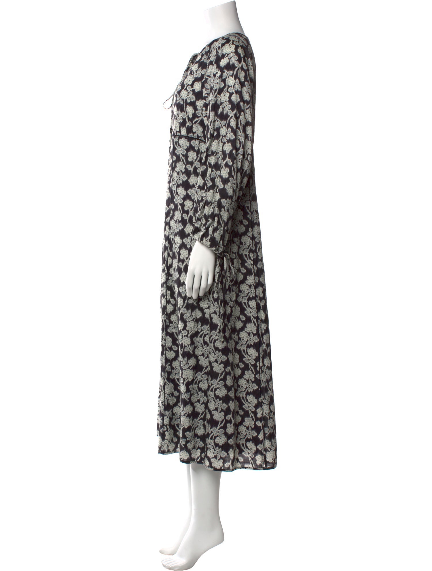 Rebecca Taylor Floral Print Long Dress