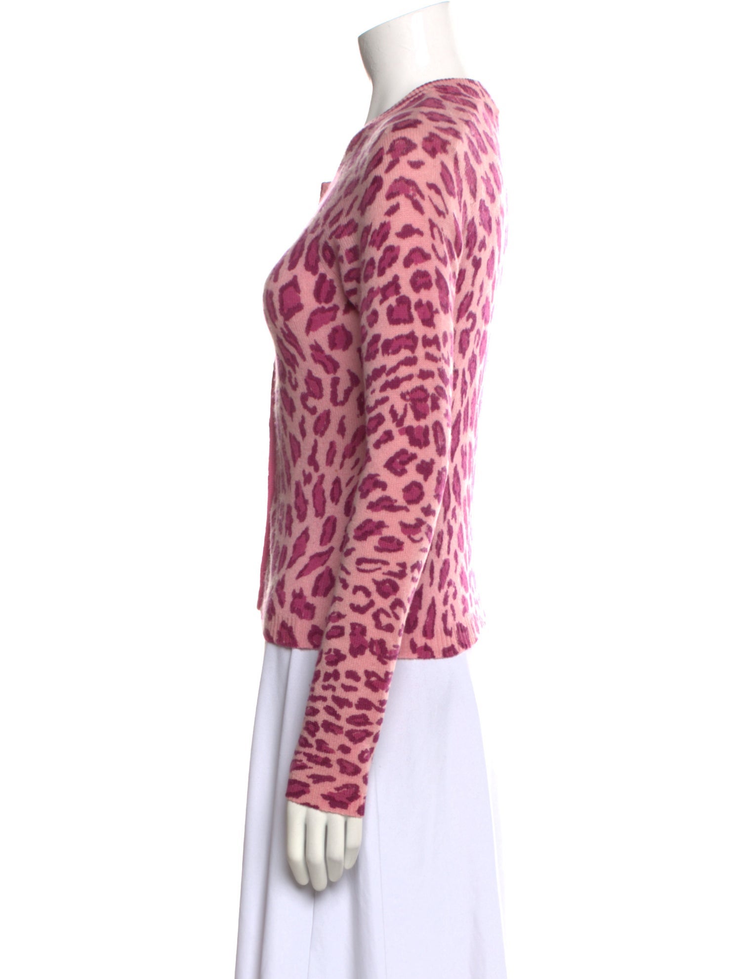 Rebecca Taylor Cashmere Animal Print Sweater