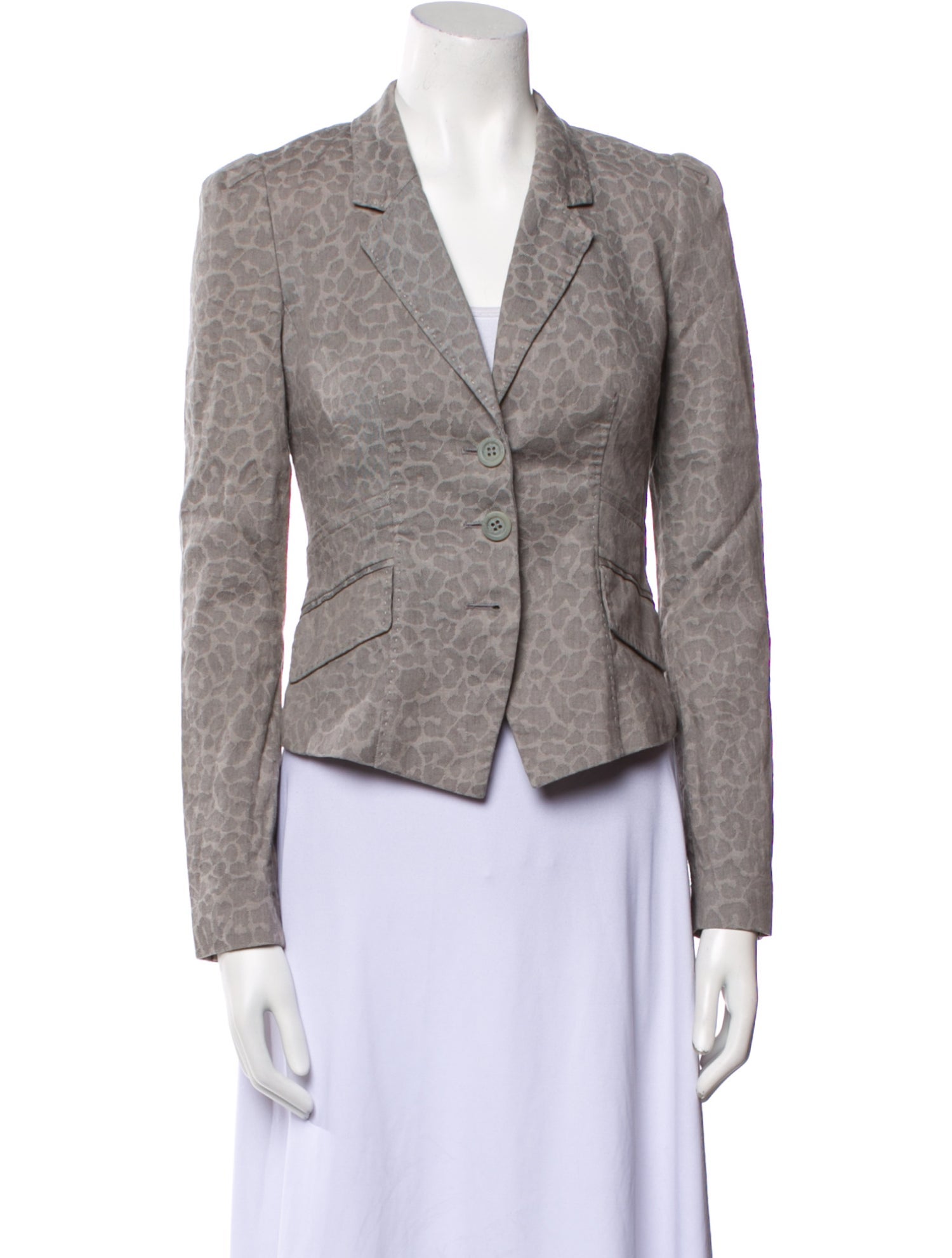 Rebecca Taylor Linen Printed Blazer