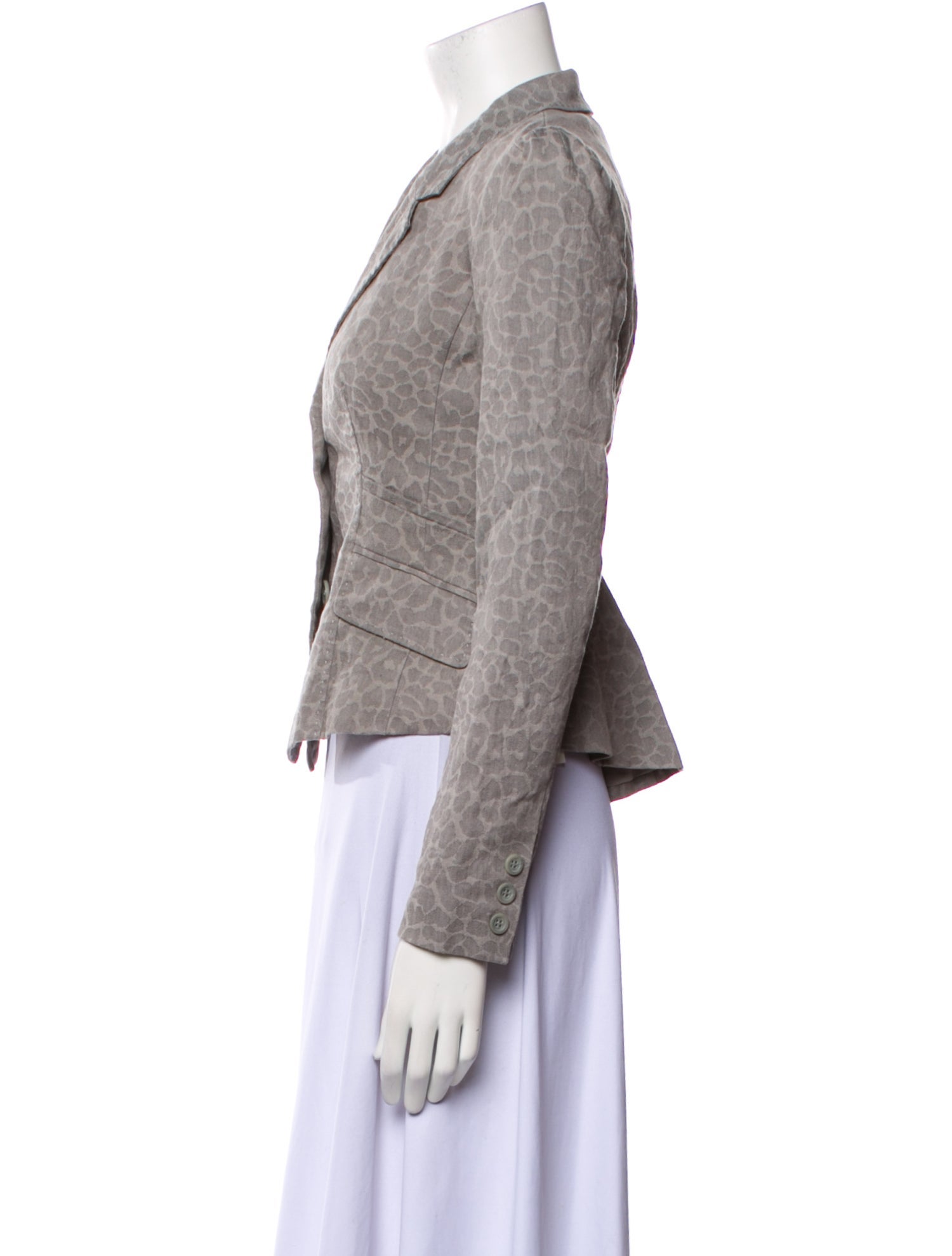 Rebecca Taylor Linen Printed Blazer