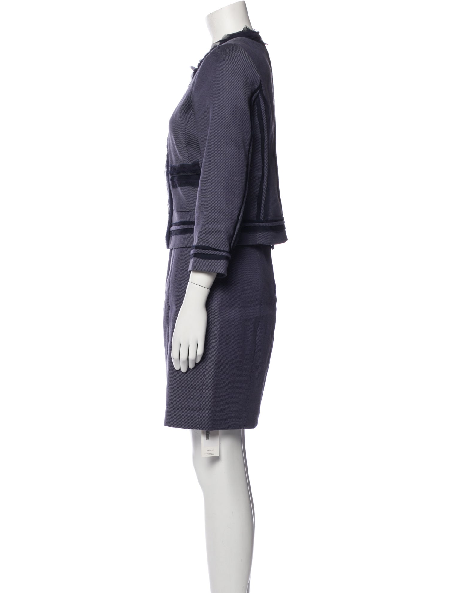 Rebecca Taylor Linen Lace Trim Embellishment Skirt Set