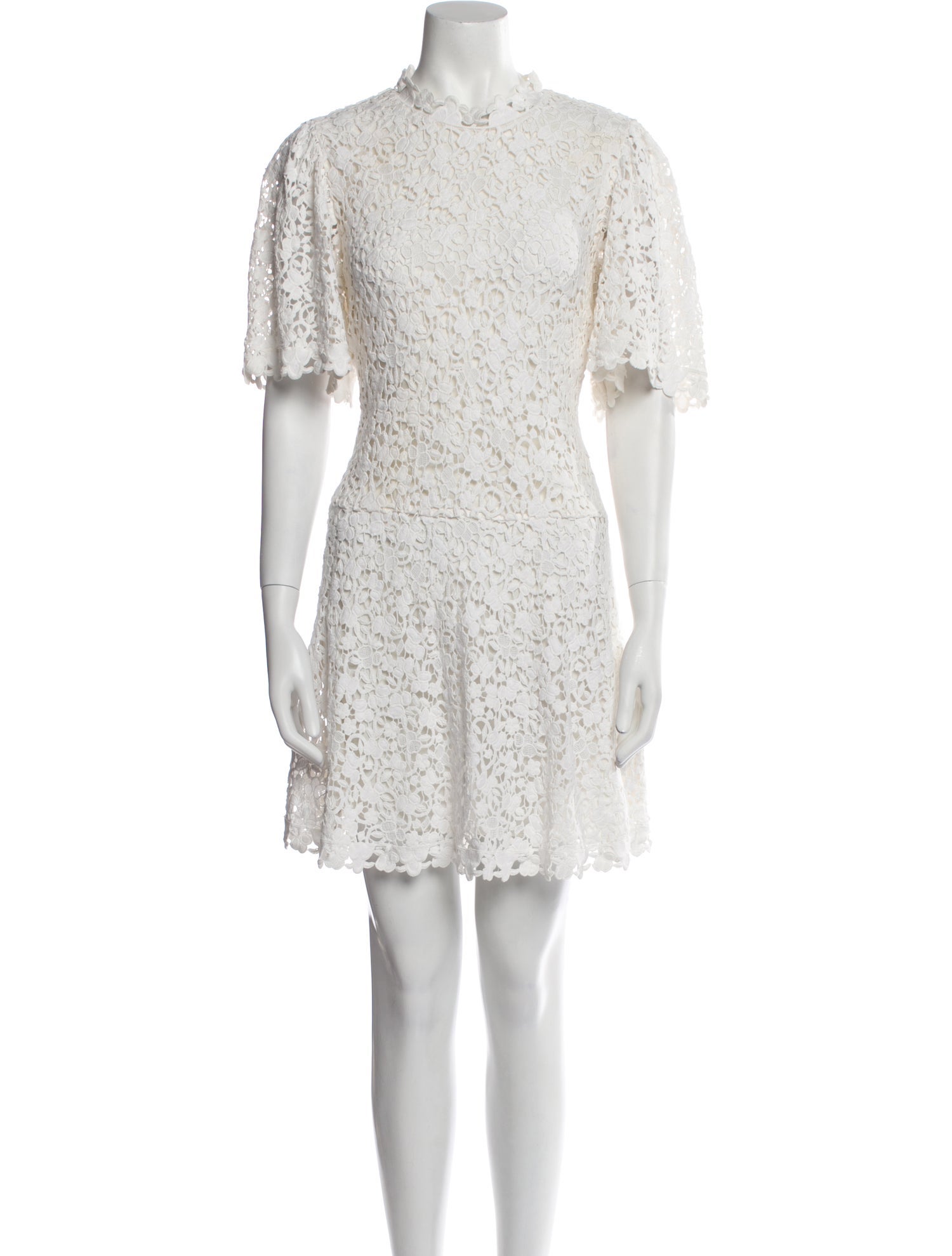 Rebecca Taylor Lace Pattern Mini Dress
