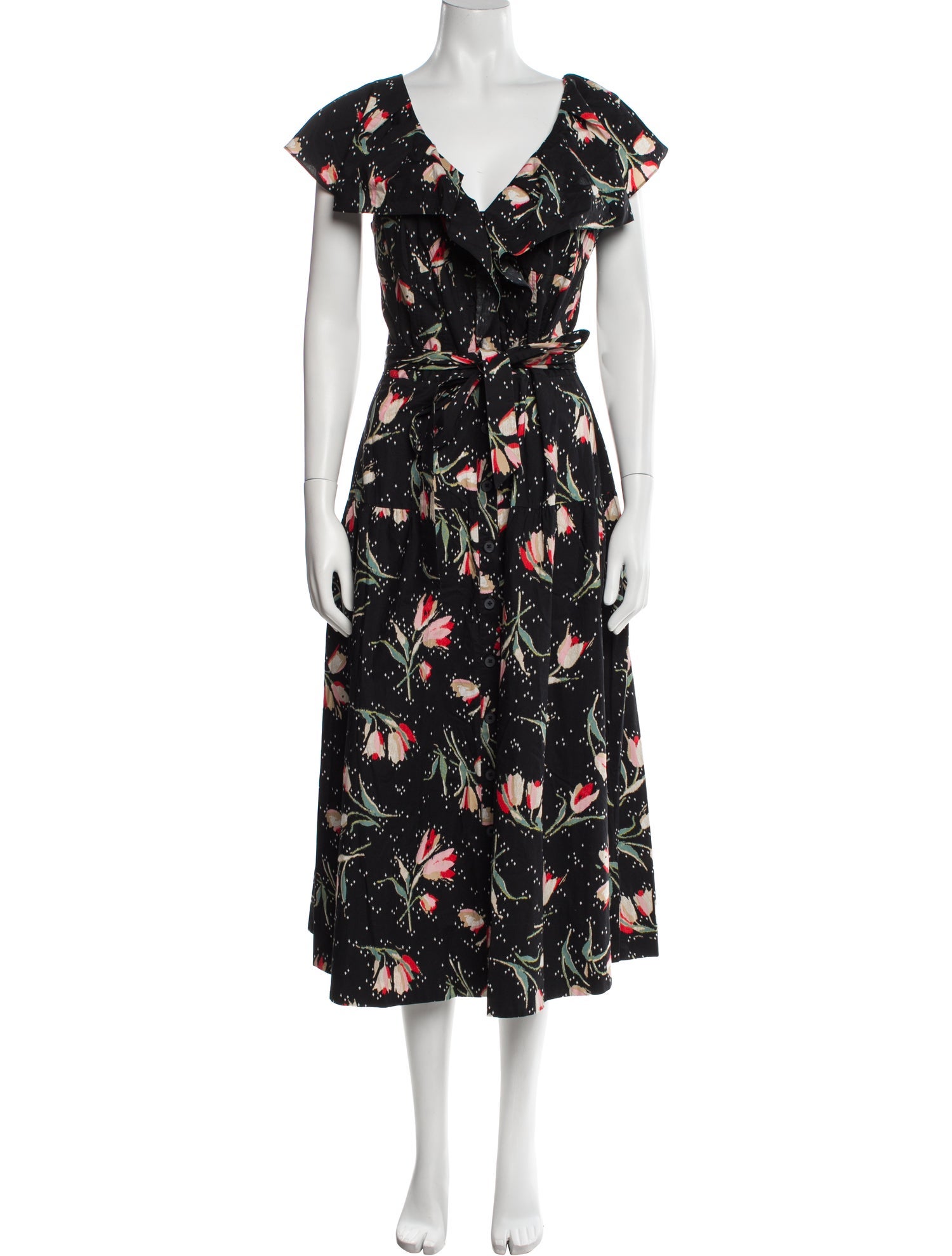 Rebecca Taylor Floral Print Long Dress