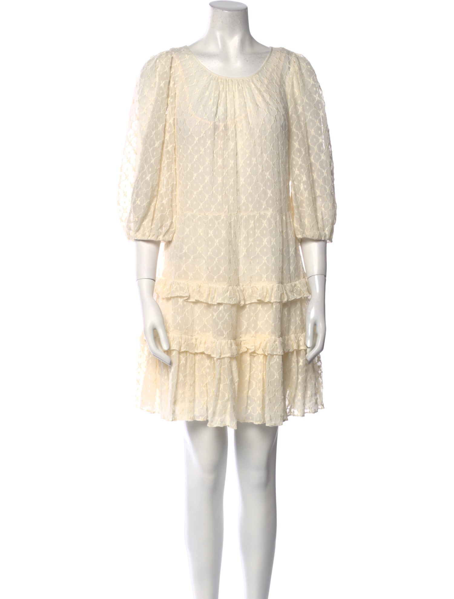 Rebecca Taylor Lace Pattern Mini Dress