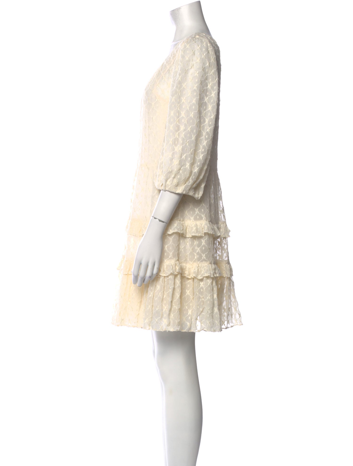 Rebecca Taylor Lace Pattern Mini Dress