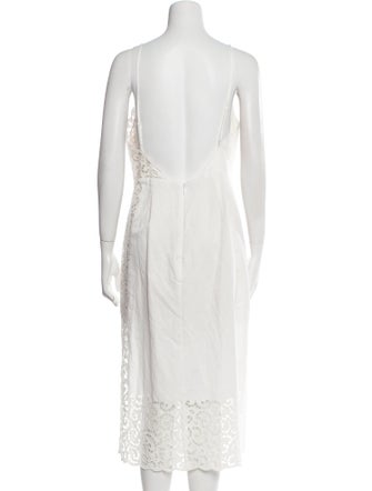 Rebecca Taylor Square Neckline Midi Length Dress