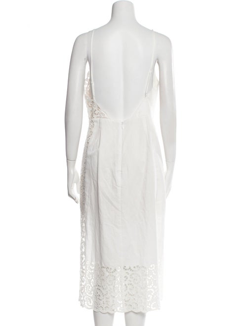 Rebecca Taylor Square Neckline Midi Length Dress