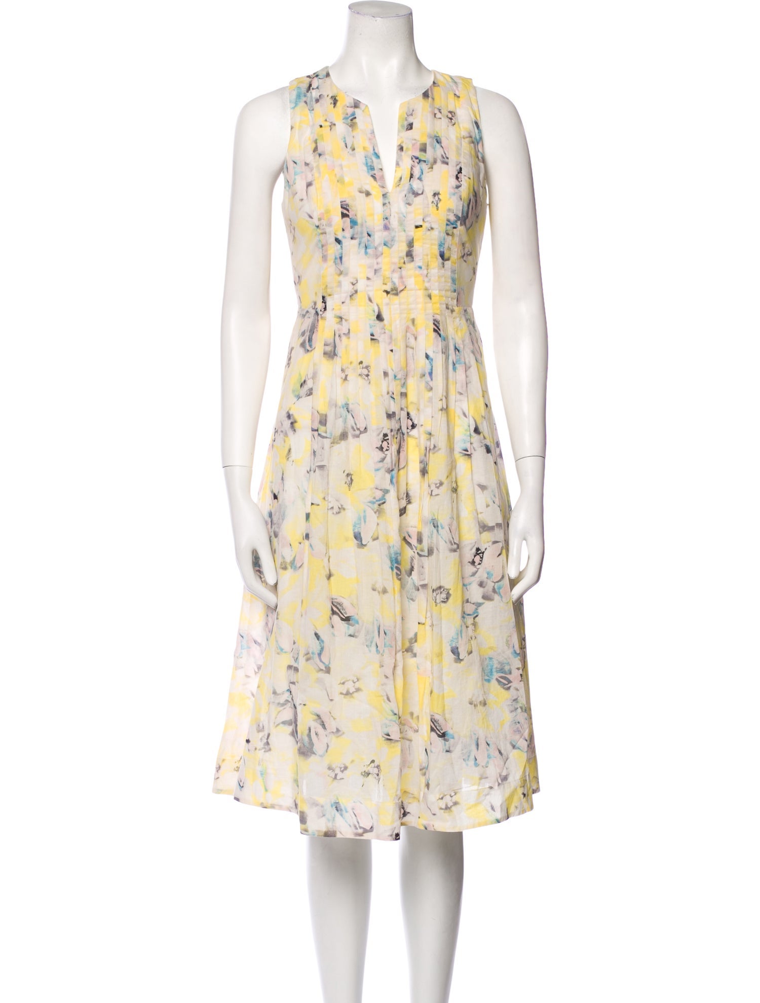 Rebecca Taylor Floral Print Midi Length Dress
