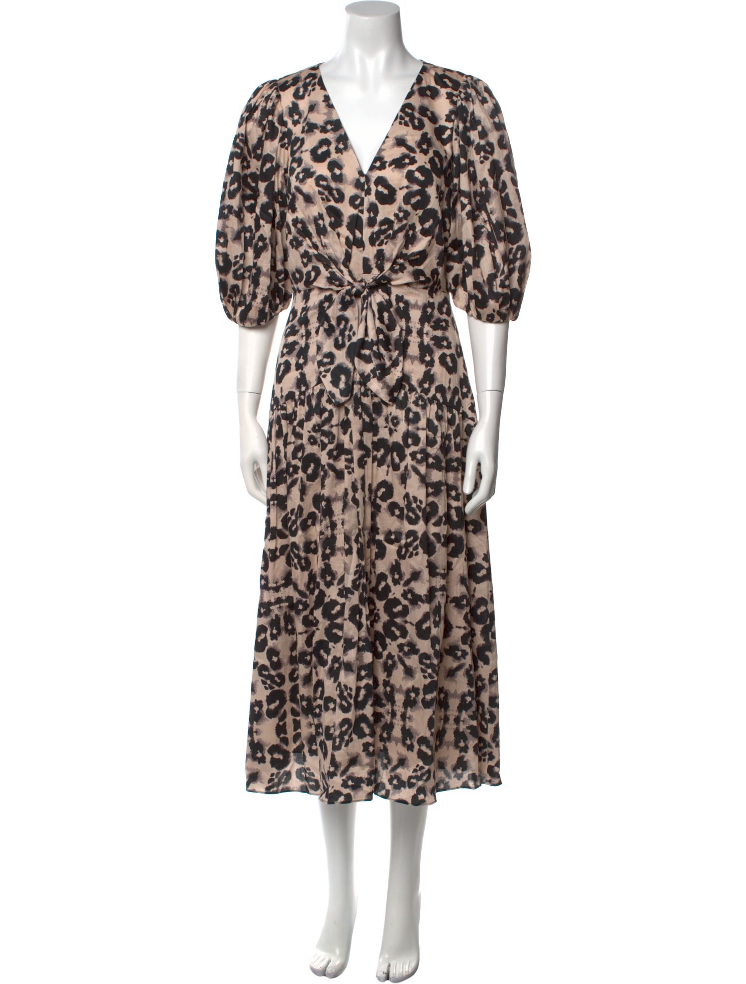 Rebecca Taylor Animal Print Long Dress