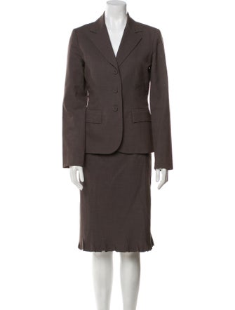 Rebecca Taylor Ruffle Embellishment Skirt Suit