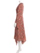 Rebecca Taylor Floral Print Midi Length Dress