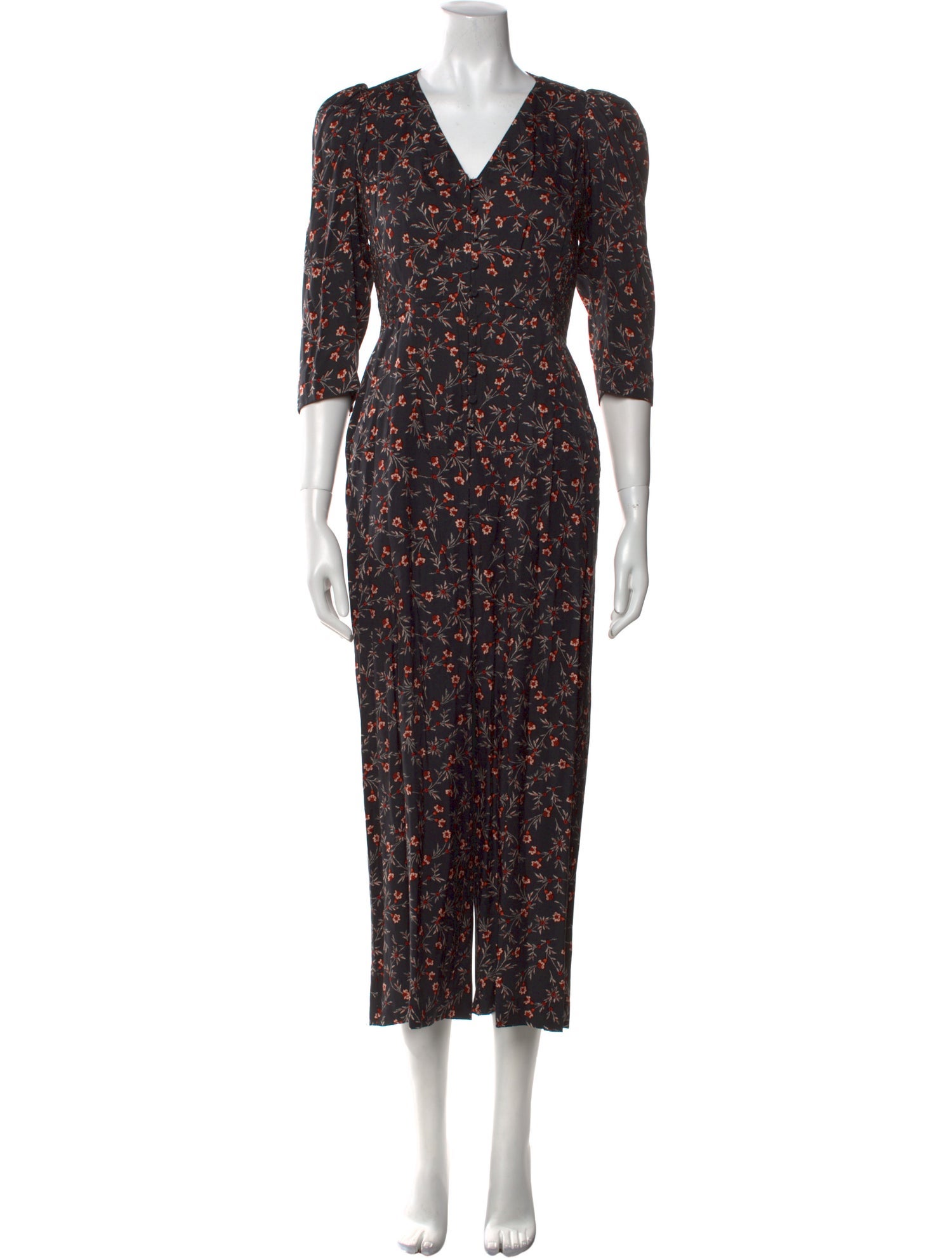 Rebecca Taylor Silk Floral Print Jumpsuit