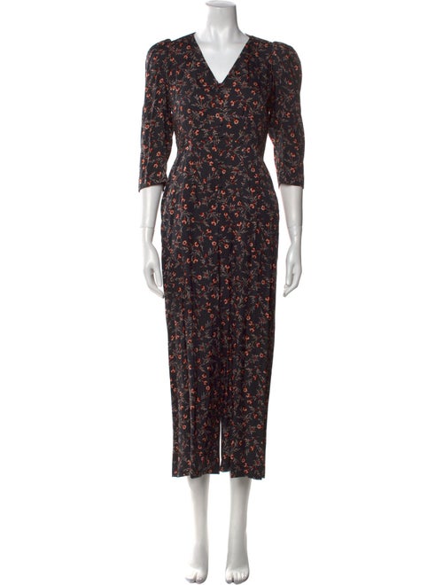 Rebecca Taylor Silk Floral Print Jumpsuit