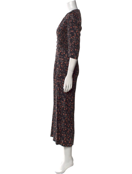 Rebecca Taylor Silk Floral Print Jumpsuit