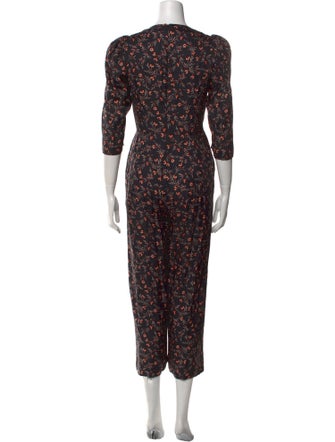 Rebecca Taylor Silk Floral Print Jumpsuit