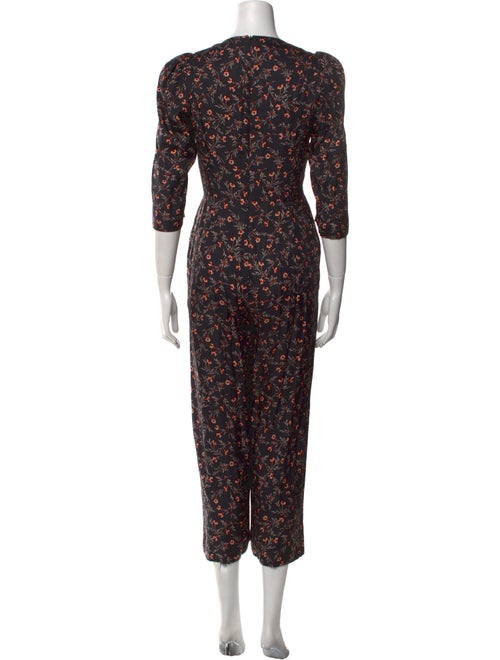 Rebecca Taylor Silk Floral Print Jumpsuit