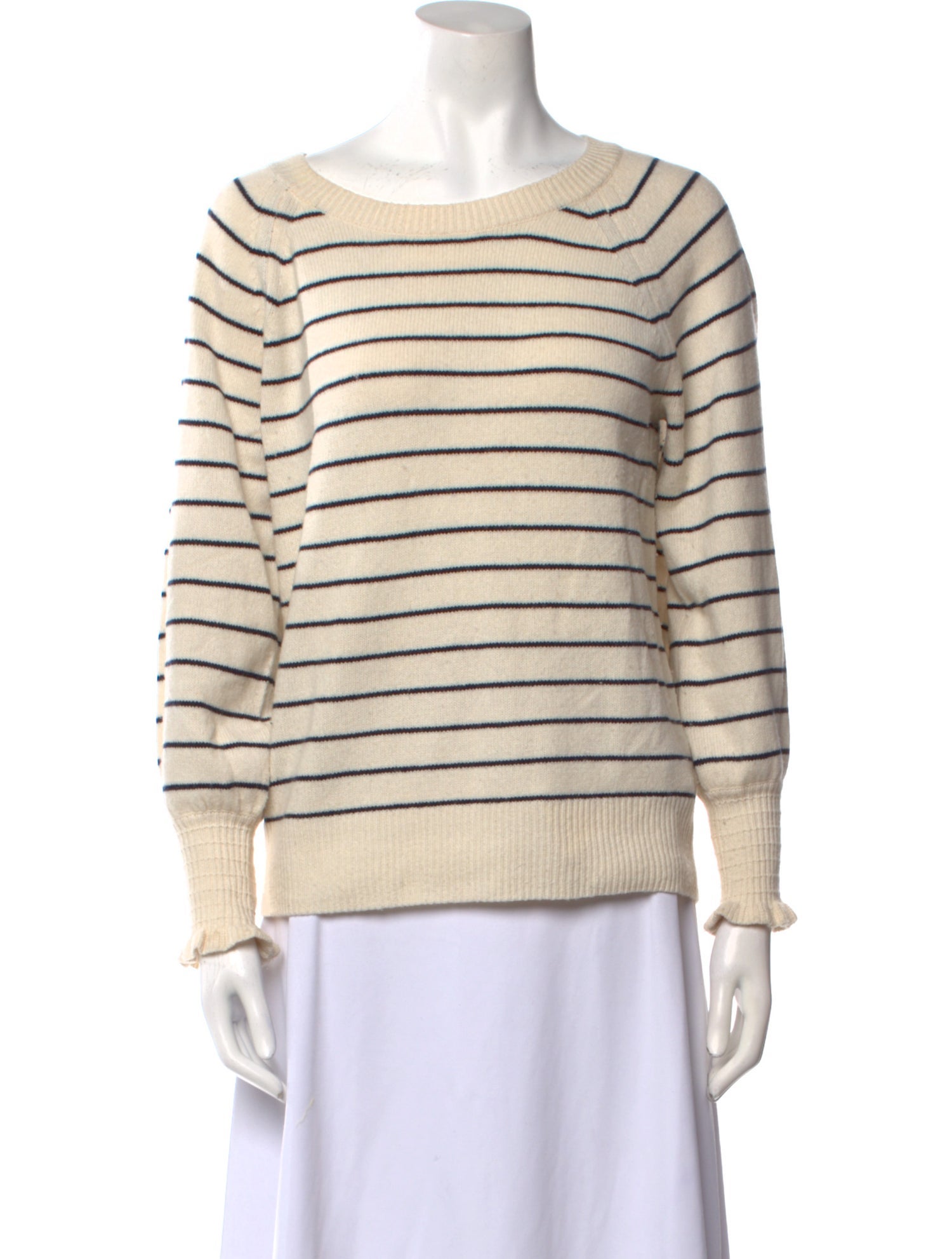 Rebecca Taylor Striped Scoop Neck Sweater