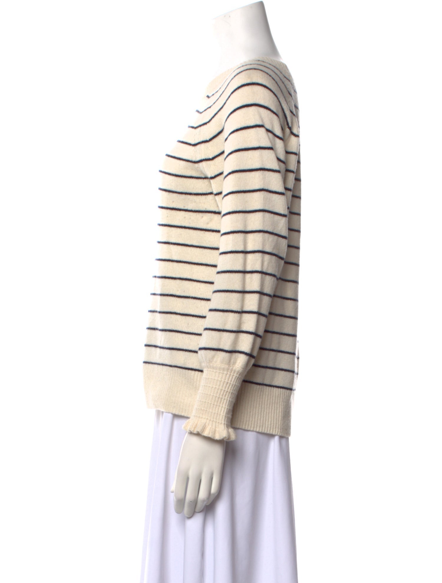 Rebecca Taylor Striped Scoop Neck Sweater