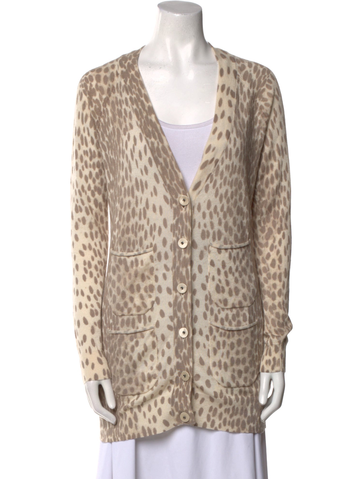 Rebecca Taylor Silk Animal Print Sweater