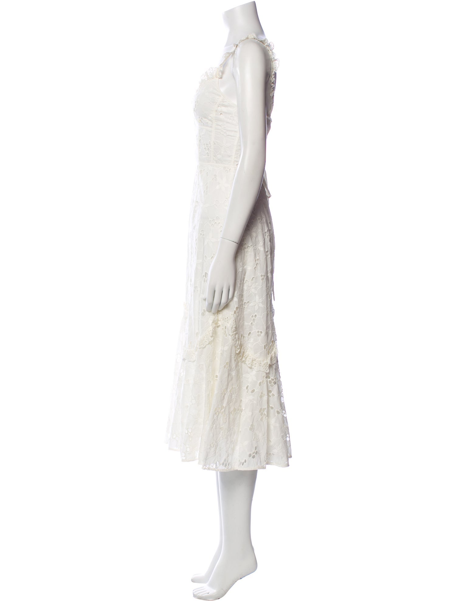 Rebecca Taylor V-Neck Midi Length Dress