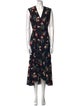 Rebecca Taylor Floral Print Long Dress
