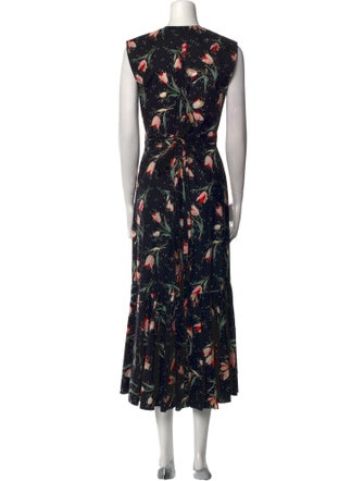 Rebecca Taylor Floral Print Long Dress