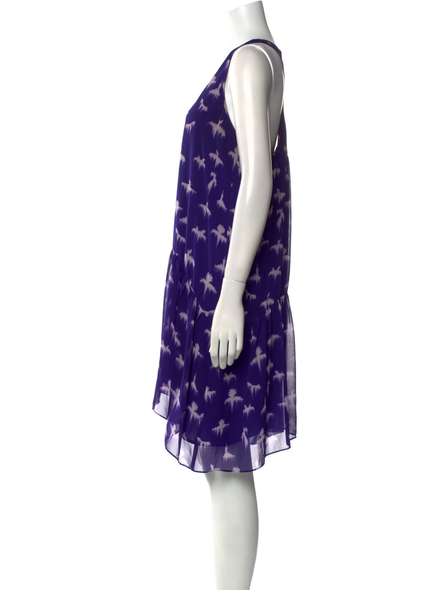 Rebecca Taylor Tie-Dye Print Knee-Length Dress