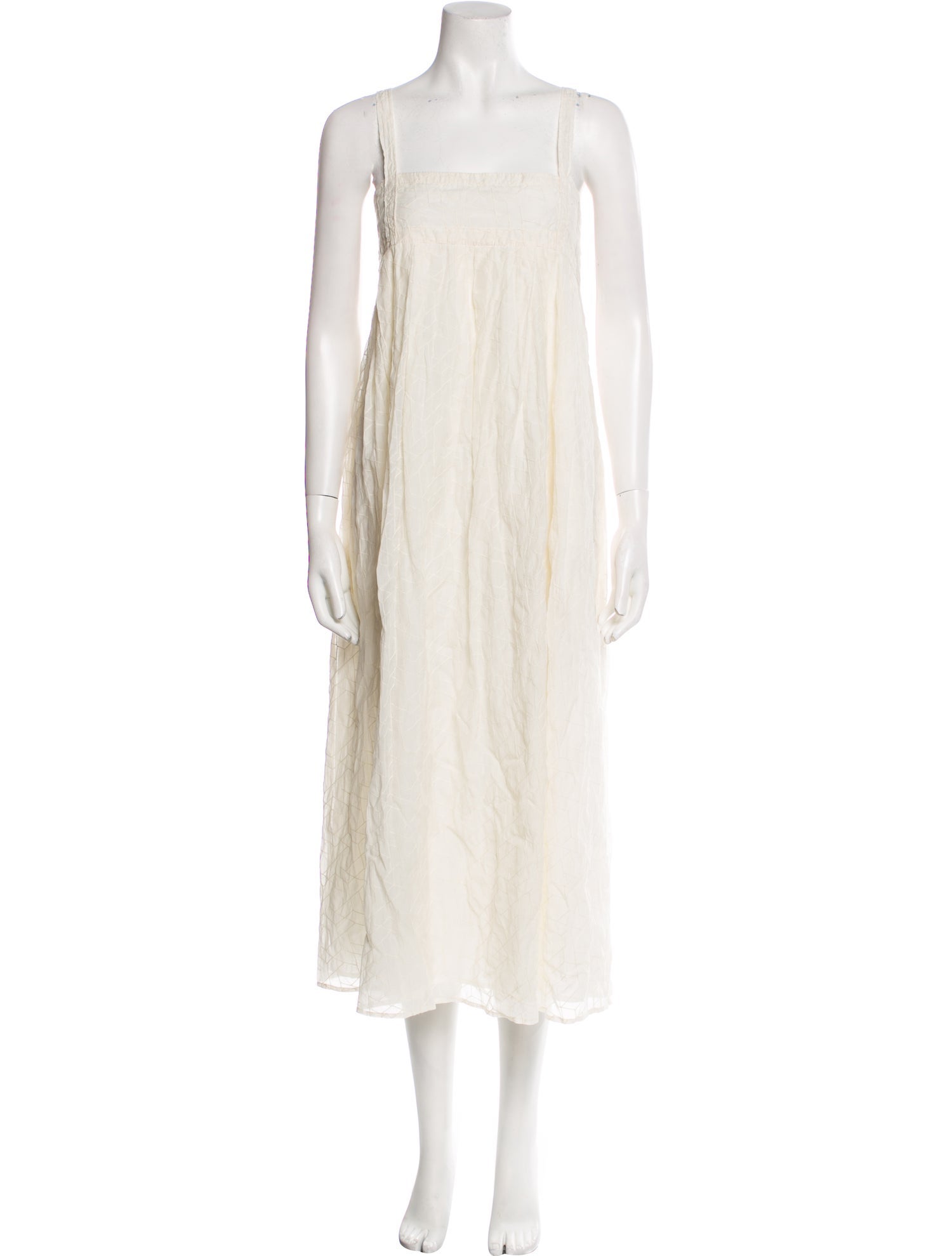 Rebecca Taylor Square Neckline Midi Length Dress