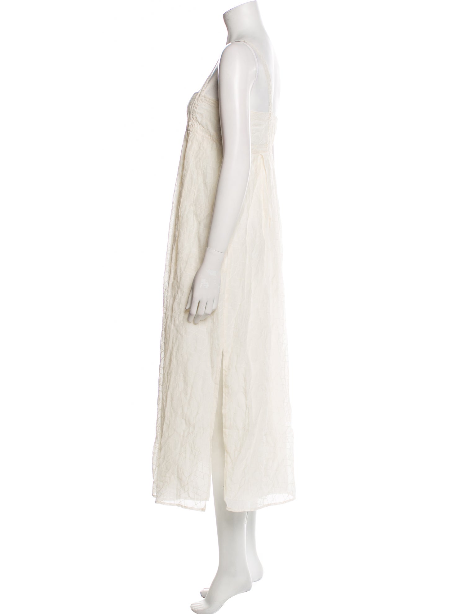 Rebecca Taylor Square Neckline Midi Length Dress