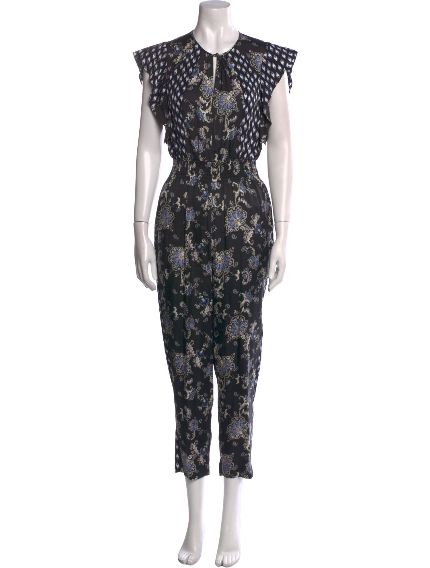Rebecca Taylor Silk Floral Print Jumpsuit