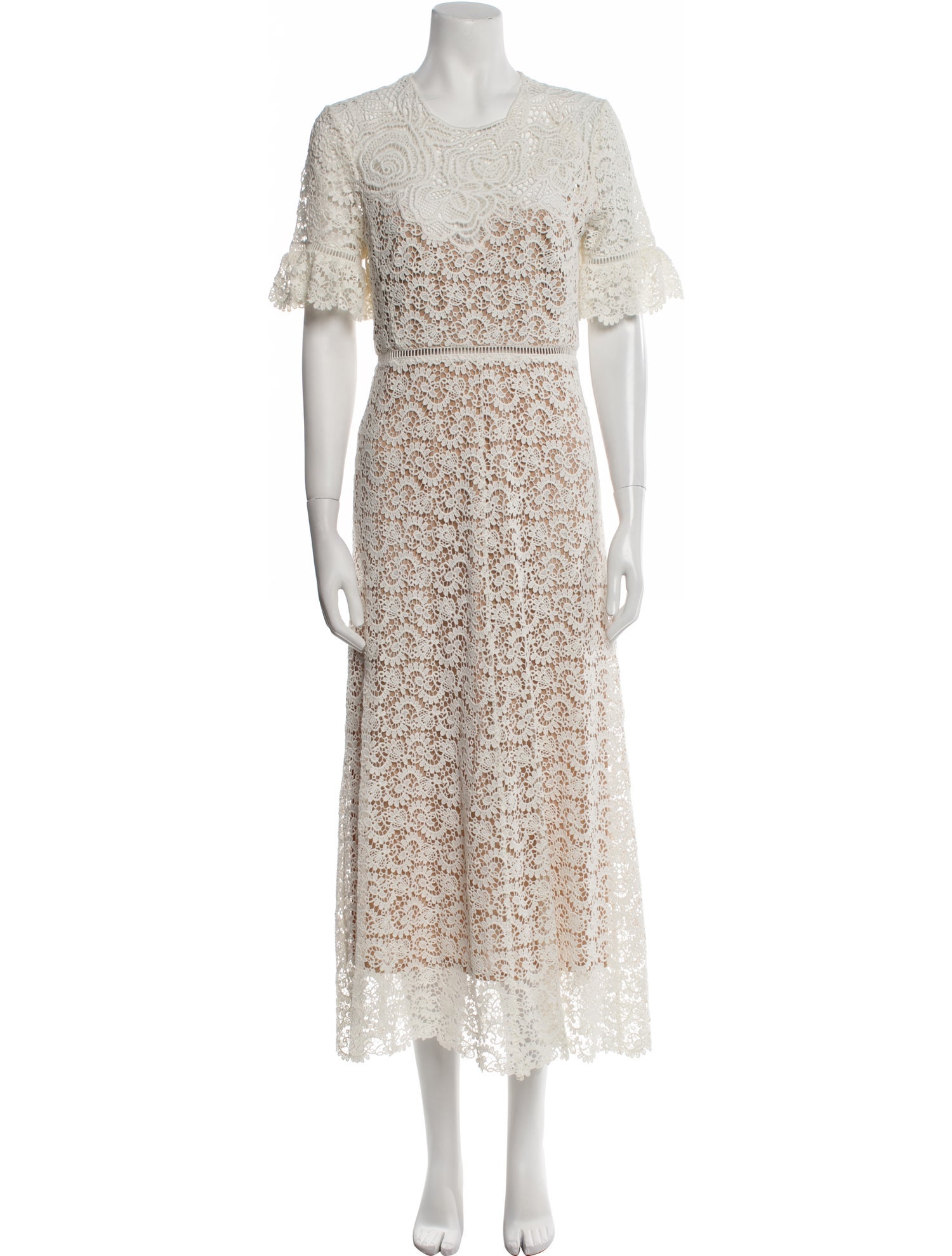 Rebecca Taylor Lace Pattern Long Dress