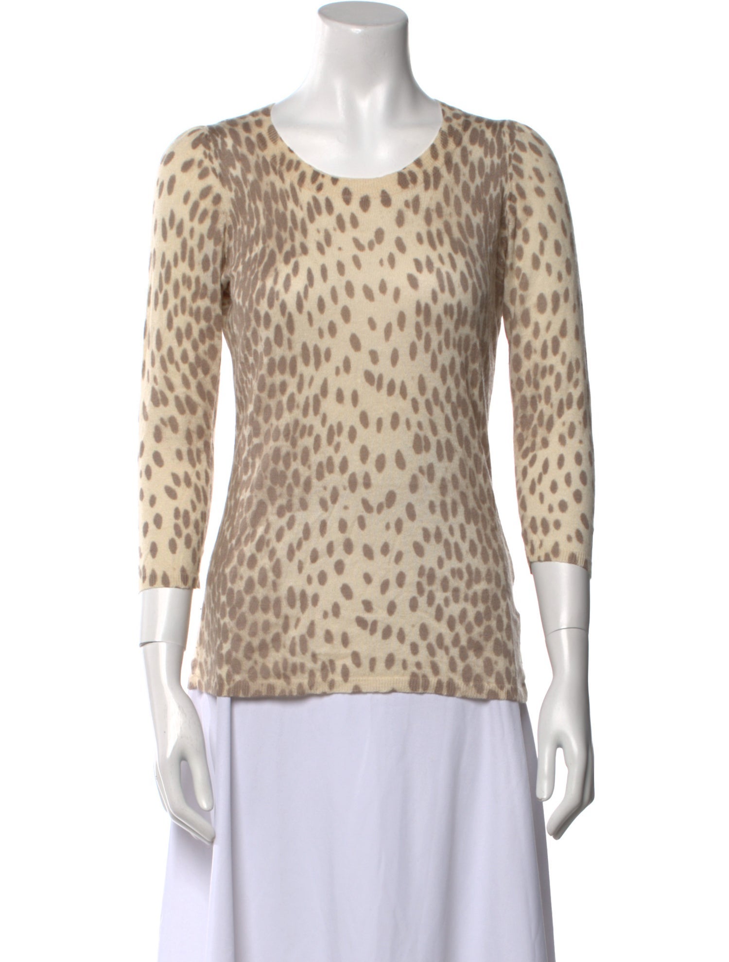 Rebecca Taylor Silk Animal Print Sweater