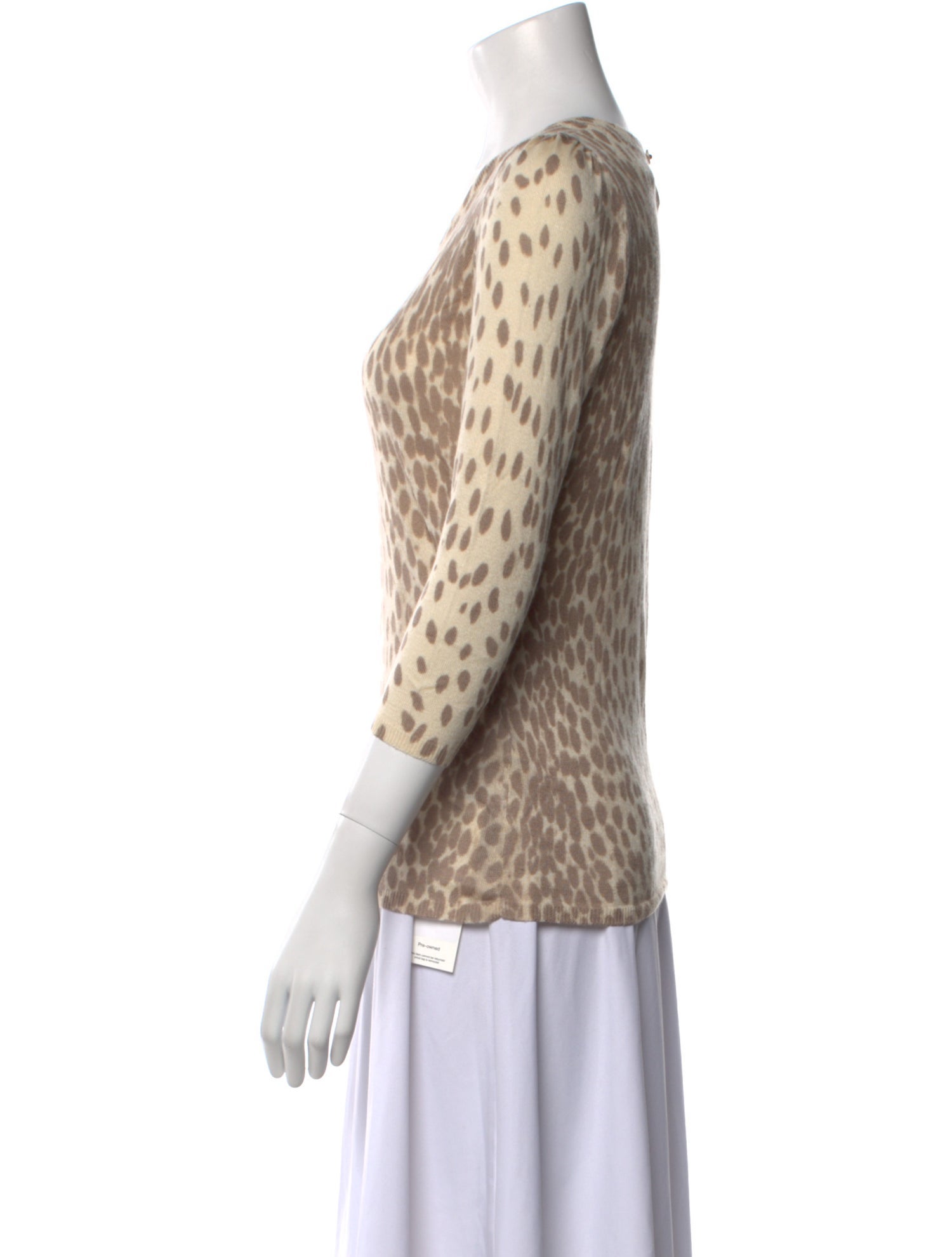 Rebecca Taylor Silk Animal Print Sweater