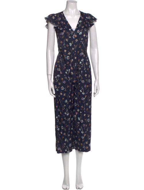 Rebecca Taylor Silk Printed Jumpsuit