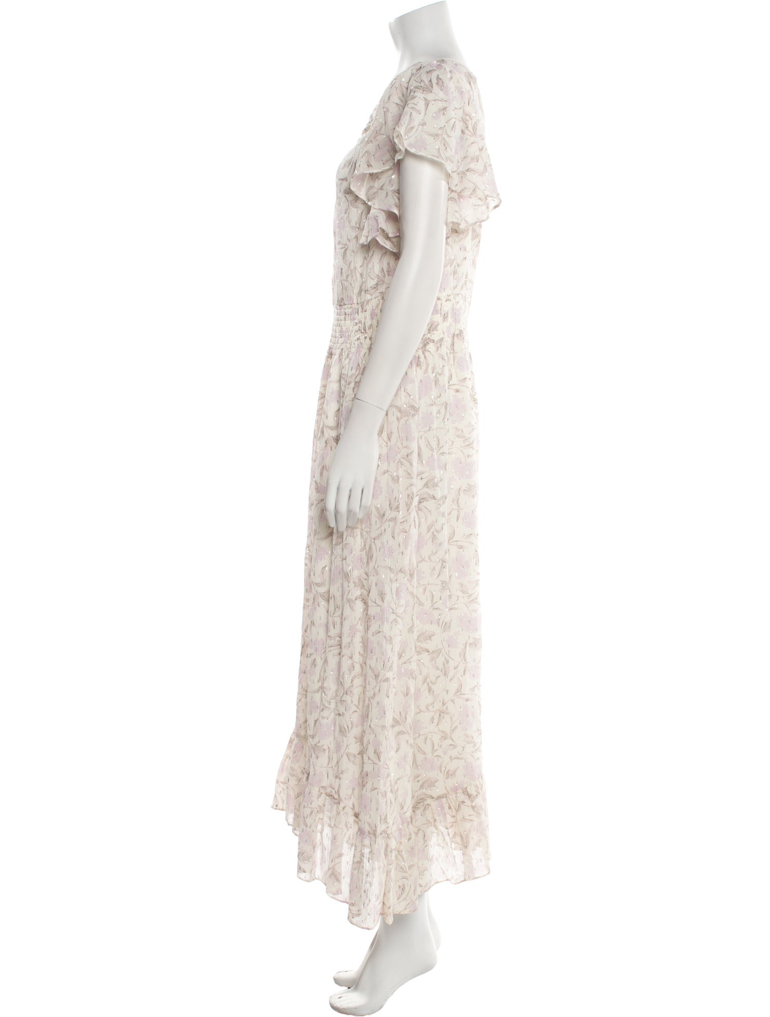 Rebecca Taylor Floral Print Long Dress