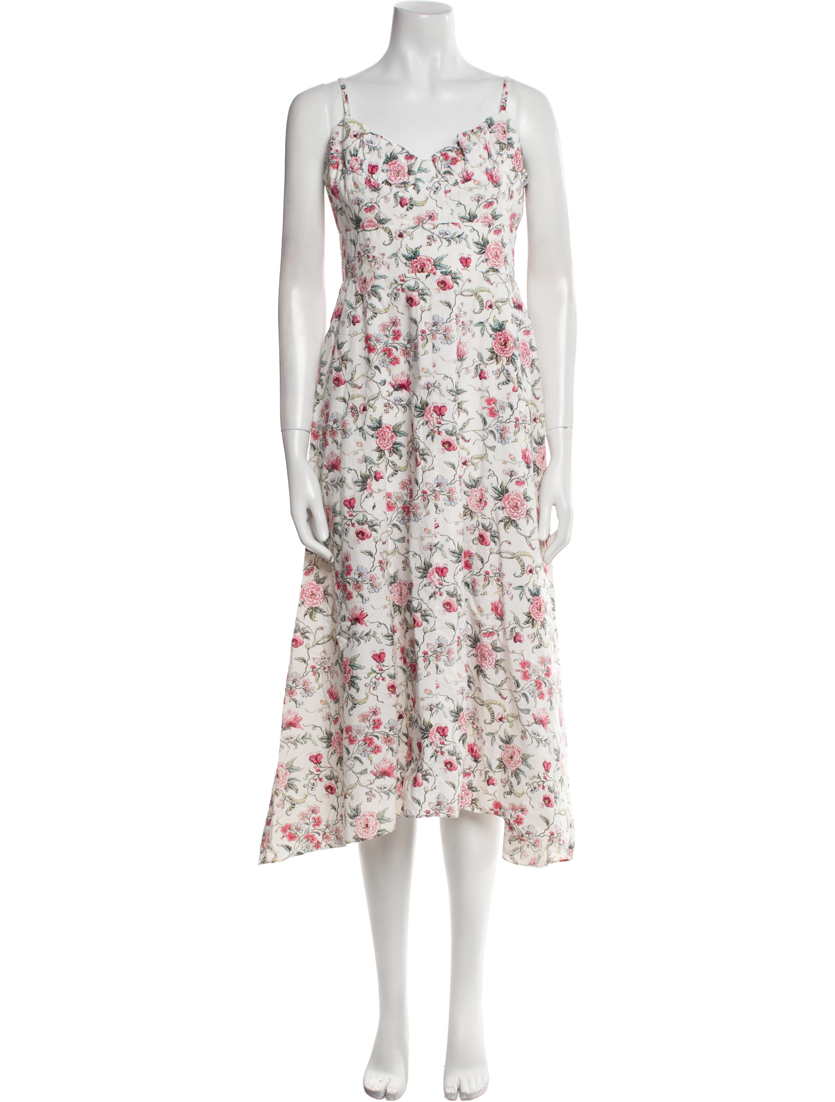 Rebecca Taylor Floral Print Midi Length Dress
