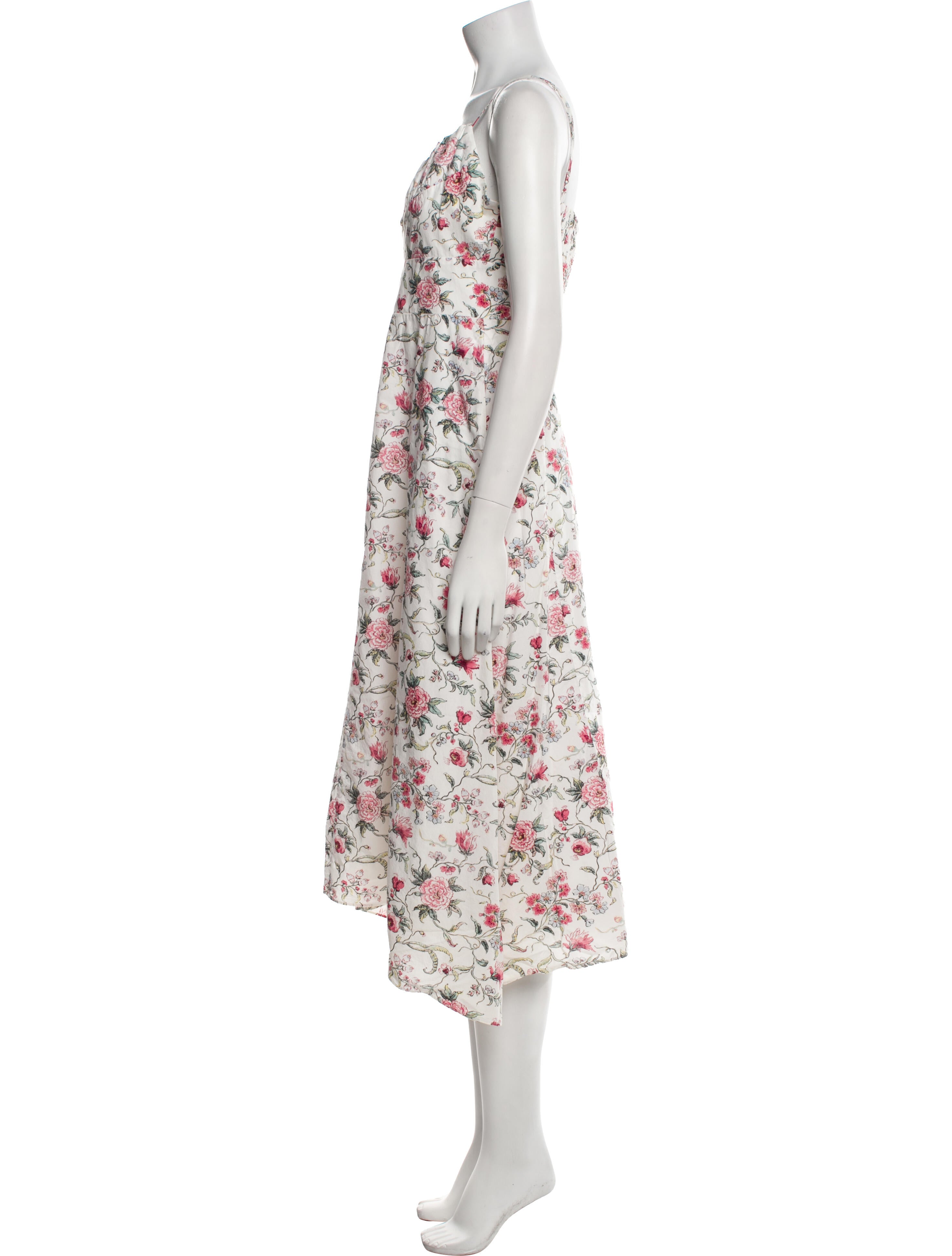 Rebecca Taylor Floral Print Midi Length Dress