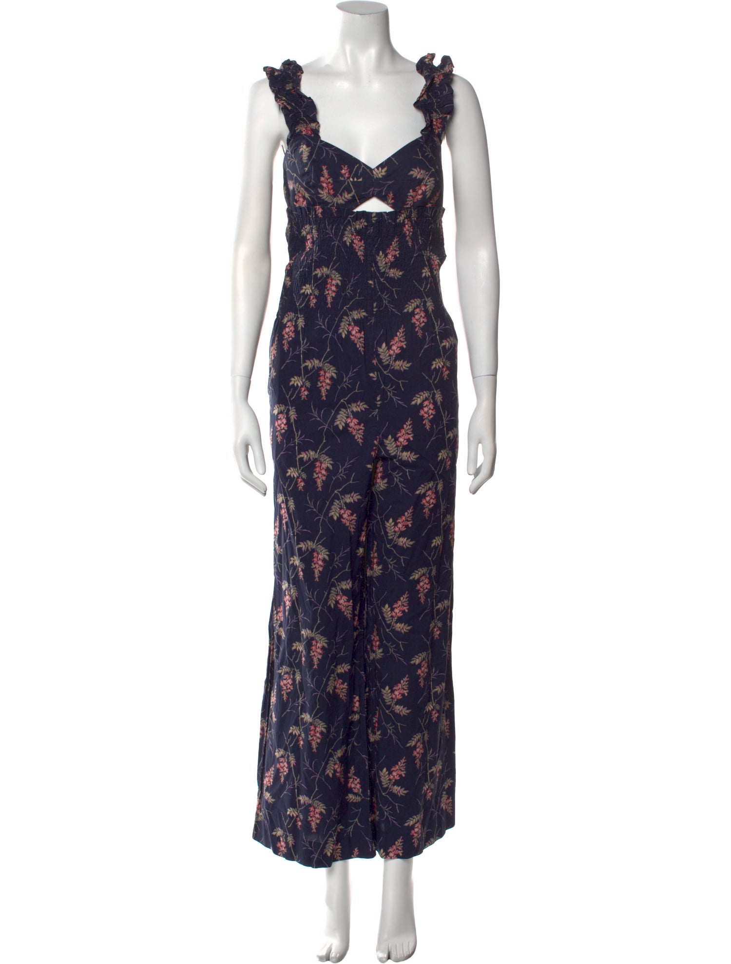 Rebecca Taylor Floral Print V-Neck Jumpsuit w/ Tags